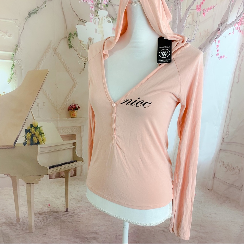 NEW Wildfox Intimates Peach Nice Hood… - Picture 4 of 10